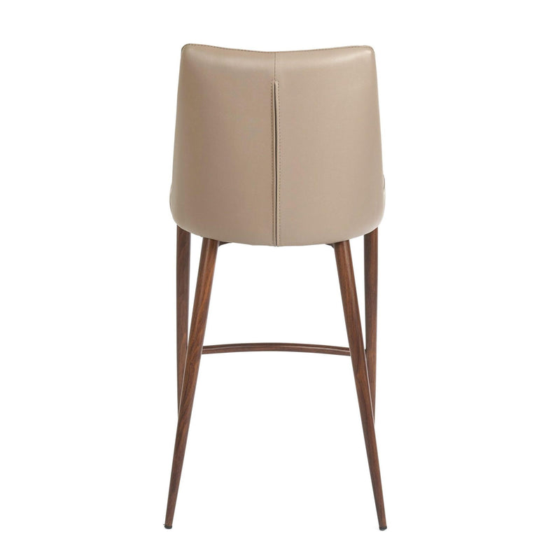 Furnishings' Mate CS 8004-LT-BW Phil Counter Stool In Lite Taupe PU On Black Walnut Frame IMAGE 4