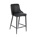  Furnishings' Mate BS 268-BL-MB Robin Counter Stool In Black PU On Standard Matte Black Frame IMAGE 1