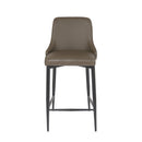  Furnishings' Mate BS 268-GR-MB Robin Counter Stool In Grey PU On Standard Matte Black Frame IMAGE 2