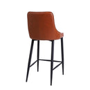  Furnishings' Mate BS 268-CN-MB Robin Counter Stool In Cognac PU On Standard Matte Black Frame IMAGE 4