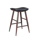  Furnishings' Mate CS B11-BL-BW Sheila Counter Stool In Black PU On Black Walnut Base IMAGE 1
