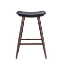  Furnishings' Mate CS B11-BL-BW Sheila Counter Stool In Black PU On Black Walnut Base IMAGE 2