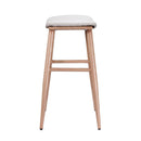  Furnishings' Mate CS B11-WH-WO Sheila Counter Stool In White PU On White Oak Base IMAGE 3
