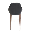  Furnishings' Mate CS T14-BL-BW Shindig Counter Stool In Black PU On Black Walnut Base IMAGE 4