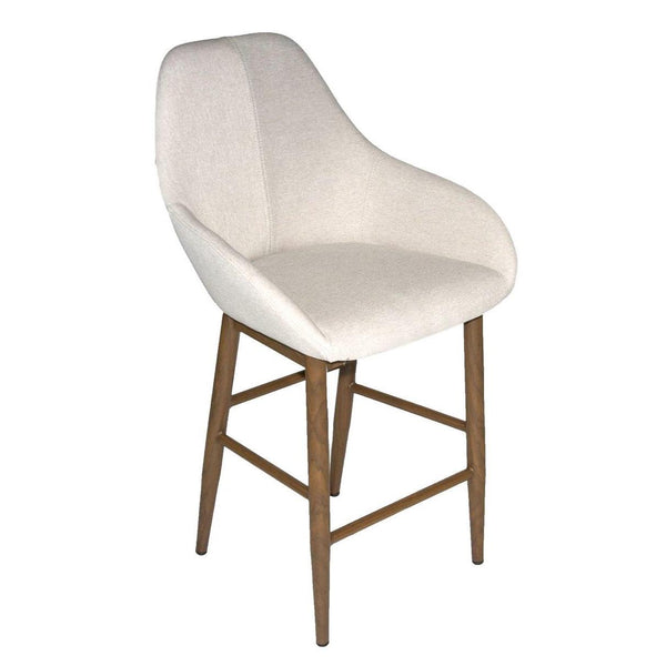 Furnishings' Mate CS T14-DF-BW Shindig Counter Stool In Dove Fabric On Black Walnut Base IMAGE 1