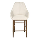  Furnishings' Mate CS T14-DF-BW Shindig Counter Stool In Dove Fabric On Black Walnut Base IMAGE 2