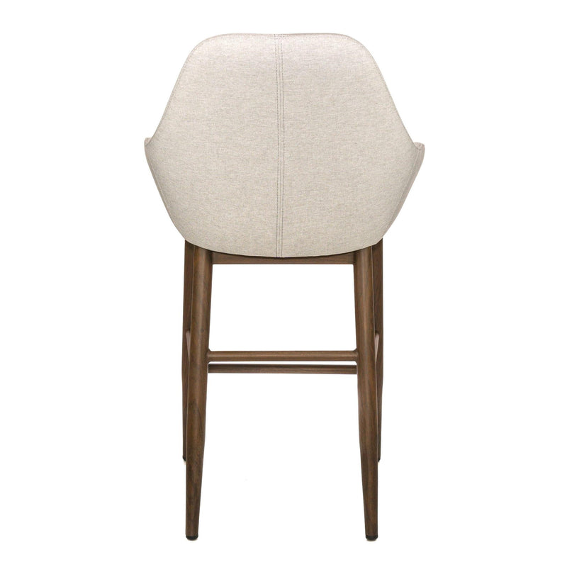 Furnishings' Mate CS T14-DF-BW Shindig Counter Stool In Dove Fabric On Black Walnut Base IMAGE 4