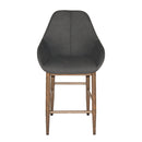  Furnishings' Mate CS T14-GF-BW Shindig Counter Stool In Graphite Fabric On Black Walnut Base IMAGE 2