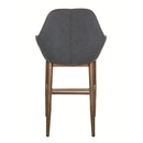  Furnishings' Mate CS T14-GF-BW Shindig Counter Stool In Graphite Fabric On Black Walnut Base IMAGE 4