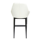  Furnishings' Mate CS T14-WH-MB Shindig Counter Stool In White PU On Standard Matte Black Base IMAGE 4