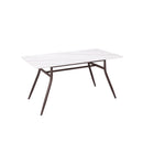  Furnishings' Mate DT-Y02-DT-STN1 W Caribou Rectangular Dining Table With White Sintered Stone IMAGE 1