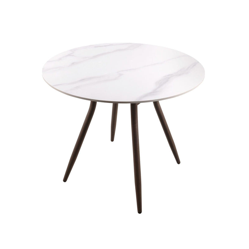 Furnishings' Mate DT-Y03-DT-STN1 W Caribou Round Dining Table With White Sintered Stone Top IMAGE 2