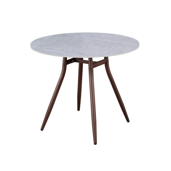 Furnishings' Mate DT-Y03-DT-STN2 G Caribou Round Dining Table With Grey Sintered Stone Top IMAGE 1