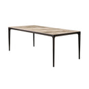  Furnishings' Mate DT 1088-2 Ryan Table (Large) W/ Beige Sintered Stone Top And Aluminum Matte Black Base IMAGE 1