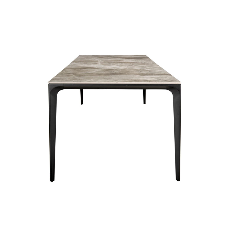 Furnishings' Mate DT 1088-2 Ryan Table (Large) W/ Beige Sintered Stone Top And Aluminum Matte Black Base IMAGE 2