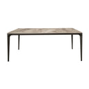  Furnishings' Mate DT 1088-2 Ryan Table (Large) W/ Beige Sintered Stone Top And Aluminum Matte Black Base IMAGE 3