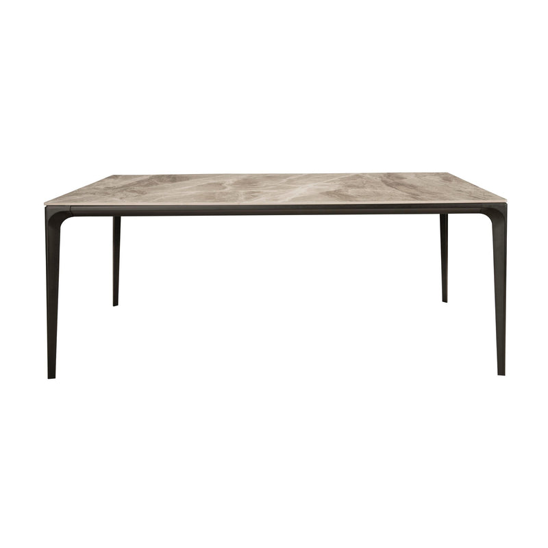 Furnishings' Mate DT 1088-2 Ryan Table (Large) W/ Beige Sintered Stone Top And Aluminum Matte Black Base IMAGE 3