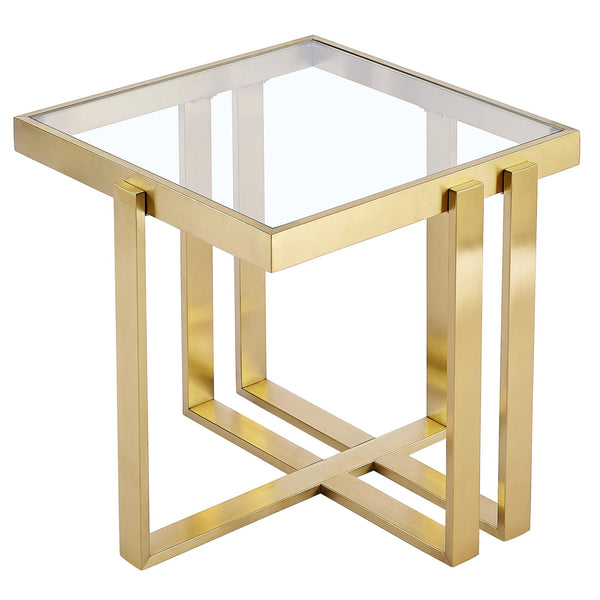 !nspire Paxton 501-167GL Accent Table - Brushed Gold IMAGE 1