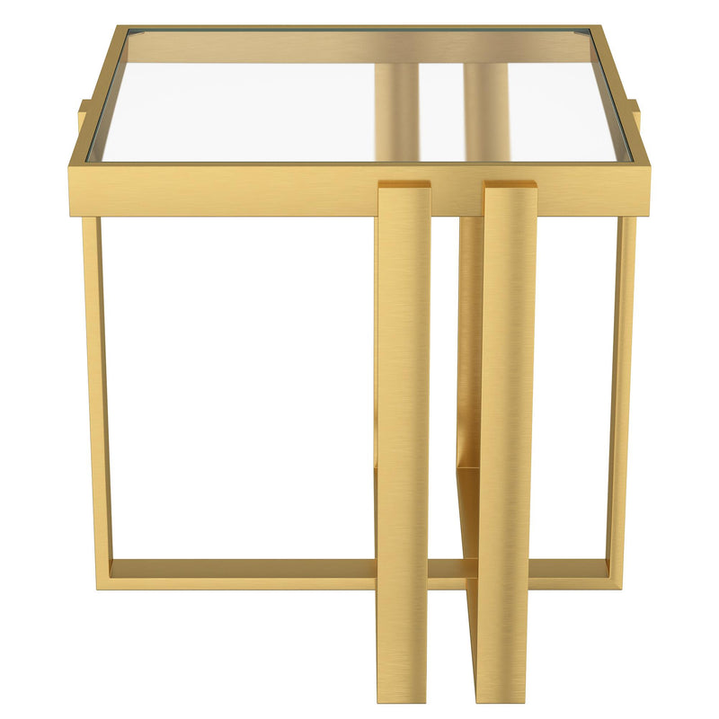 !nspire Paxton 501-167GL Accent Table - Brushed Gold IMAGE 3