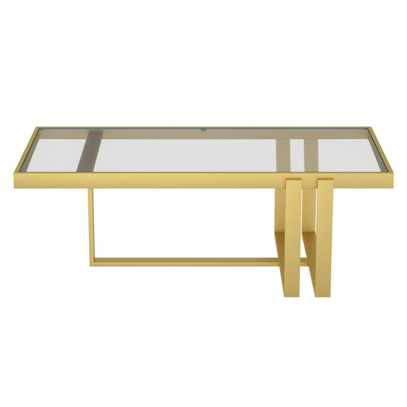 !nspire Paxton 301-167GL Rectangular Coffee Table - Brushed Gold IMAGE 3