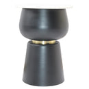 !nspire Alora 501-924WT Accent Table - Black and White and Brushed Gold IMAGE 5