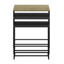 !nspire Bristol 501-855GL_BK 3 pc Accent Table Set - Antique Gold and Black IMAGE 5