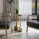 !nspire Sylas 501-100GL_CH 2 pc Accent Table Set - Antique Gold and Silver IMAGE 2