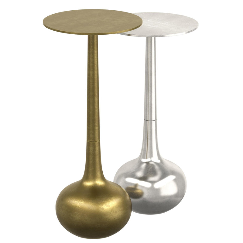 !nspire Sylas 501-100GL_CH 2pc Accent Table Set - Antique Gold and Silver IMAGE 3