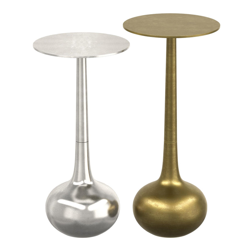 !nspire Sylas 501-100GL_CH 2pc Accent Table Set - Antique Gold and Silver IMAGE 5