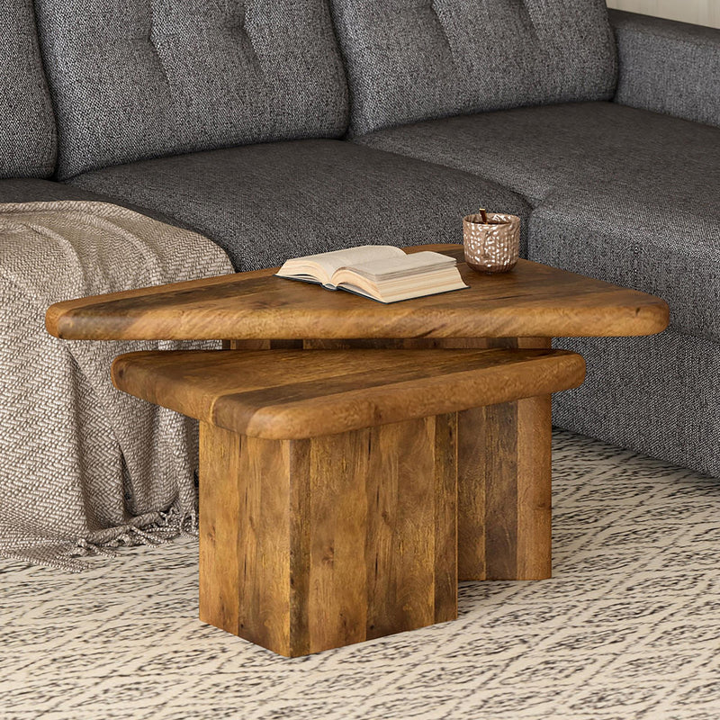 !nspire Draco 303-155WAL 2pc Coffee Table Set - Walnut IMAGE 2