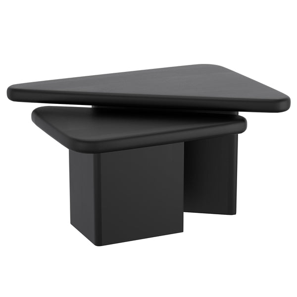 !nspire Draco 303-155BLK 2pc Coffee Table Set - Black IMAGE 1