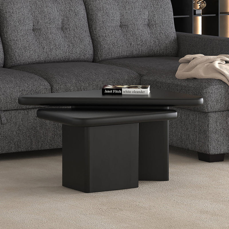 !nspire Draco 303-155BLK 2pc Coffee Table Set - Black IMAGE 2