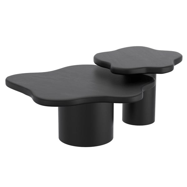 !nspire Mayal 303-149BLK 2pc Coffee Table Set - Black IMAGE 1