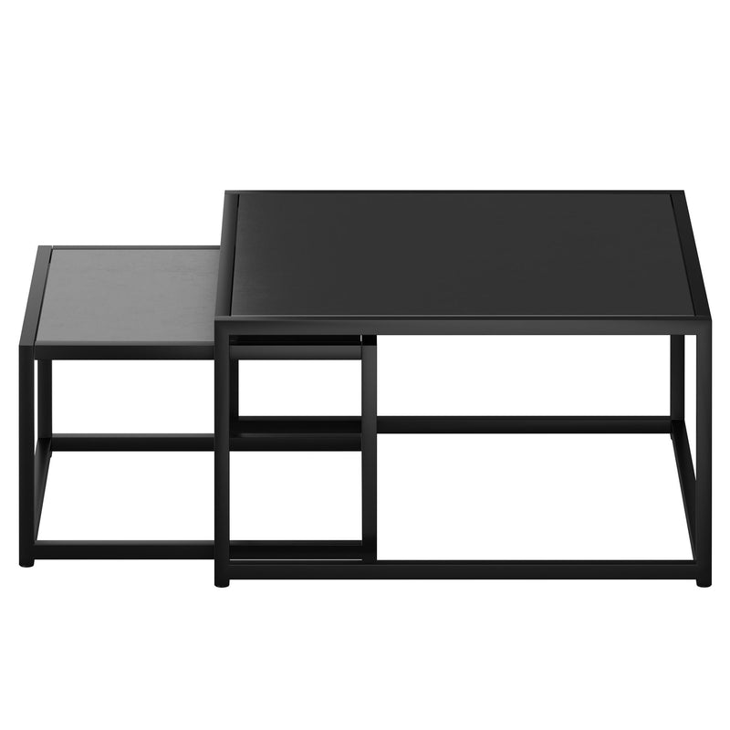 !nspire Quinn 303-524BK 2pc Coffee Table Set - Black IMAGE 4