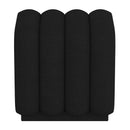 Worldwide Home Furnishings Rigel 402-133SM_BK Small Square Ottoman - Black Boucle IMAGE 5