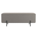 Worldwide Home Furnishings Erzo 402-136GRY Storage Ottoman Bench - Warm Grey and Black IMAGE 5