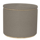 !nspire Cecily 402-951WGY 2 pc Round Ottoman w/Storage - Warm Grey Boucle IMAGE 4