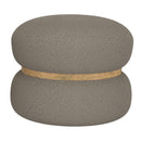!nspire Cecily 402-951WGY 2 pc Round Ottoman w/Storage - Warm Grey Boucle IMAGE 5