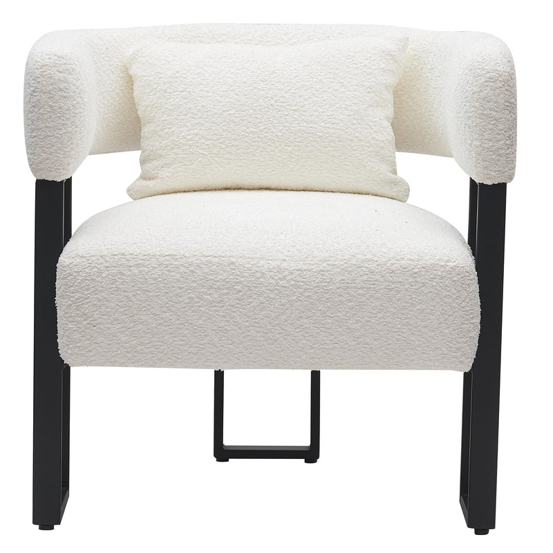 !nspire Scarlet 403-108IV Accent Chair - Ivory Boucle and Black IMAGE 5