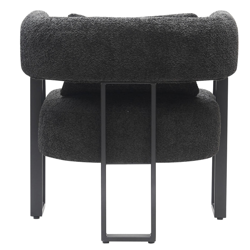 !nspire Scarlet 403-108CH Accent Chair - Charcoal Boucle and Black IMAGE 3