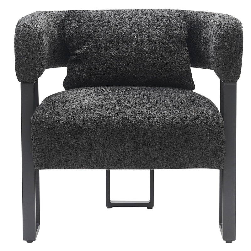 !nspire Scarlet 403-108CH Accent Chair - Charcoal Boucle and Black IMAGE 5