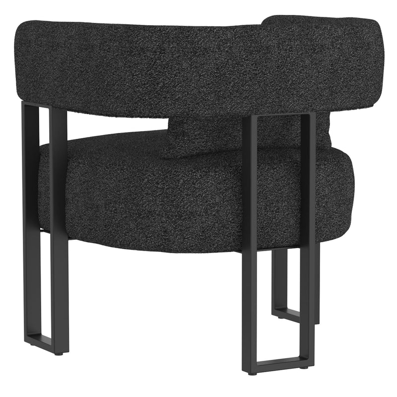 !nspire Scarlet 403-108CH Accent Chair - Charcoal Boucle and Black IMAGE 6