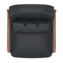 !nspire Fani 403-926BLK Accent Chair, Faux Leather - Black and Walnut IMAGE 6