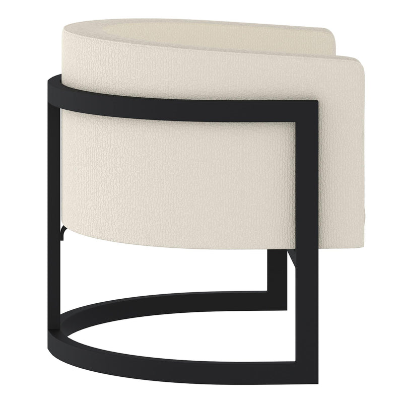 !nspire Zhuri 403-120IV Accent Chair - Ivory Boucle and Black IMAGE 4