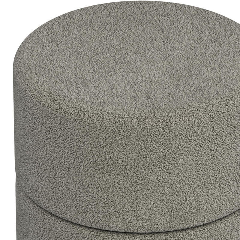 !nspire Novar 402-670WGY Round Ottoman - Warm Grey Boucle IMAGE 5