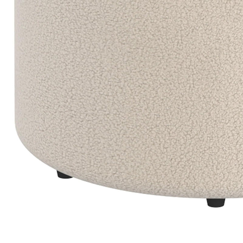 !nspire Novar 402-670CM Round Ottoman - Cream Boucle IMAGE 7