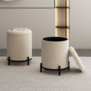 !nspire Castor 402-883CM Storage Ottoman - Cream Boucle IMAGE 2