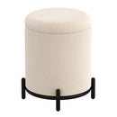 !nspire Castor 402-883CM Storage Ottoman - Cream Boucle IMAGE 4