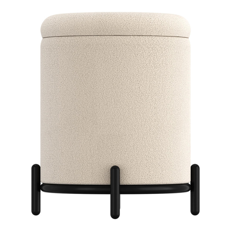 !nspire Castor 402-883CM Storage Ottoman - Cream Boucle IMAGE 5