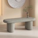 !nspire Azoro 401-163WGY Bench - Warm Grey Boucle IMAGE 2